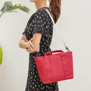 프롬헤븐 남녀공용 데일리 심플한 토트 겸 크로스백 에코백 카루