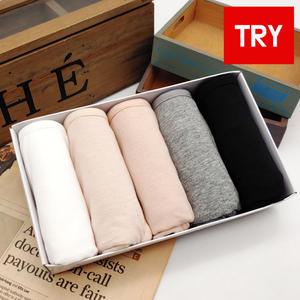 TRY트라이 MD5 라인 5매입 면팬티/여성팬티/여자팬티/면스판팬티/여성속옷/여자속옷/팬티/삼각팬티