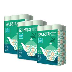 모나리자 녹차가좋은 3겹데코 화장지 30m 30롤 X 3팩(90롤)