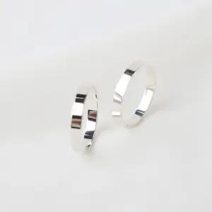 순은 심플 민자 평반지 3mm 순은 엄지 검지 은반지