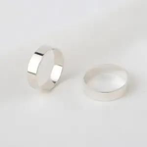 순은 실버 도톰 민자 평반지 5mm 엄지 검지 여자 남자 커플 은반지