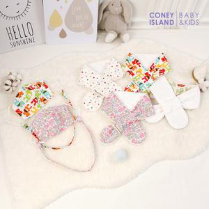 [코니아일랜드] #방한세트# 유아용 입체마스크(끈조절형)+스트랩+극세사 크로스빕