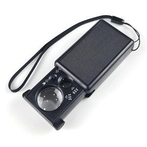 루페 30X 60X 슬라이드 LED 돋보기 접이식 확대경 위폐감별 램프