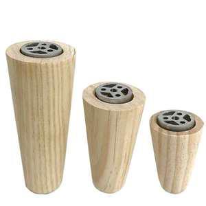 원형 원목다리 가구발 상다리 책상다리 발통 원목 거실장 서랍장 85mm 110mm 150mm