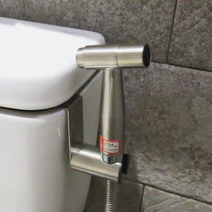 무광 SUS 니켈 도금 스텐 스프레이건 세트 원터치 자동 양변기 거치형  스테인레스  유니크 인테리어빈티지