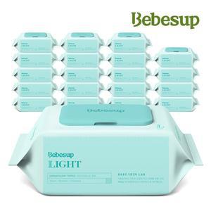 [베베숲]SSG) 베베숲 아기물티슈 라이트 엠보싱 80매 캡 20팩