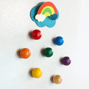 [예쁜나무]무지개 방울 냉장고 자석 세트 (7P)