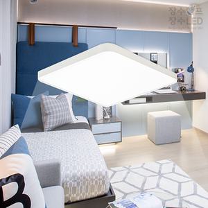 장수 LED 시스템 소프트 방등 50W 플리커프리 KC 삼성칩 작은방 큰방 거실 정사각 국산 삼정칩