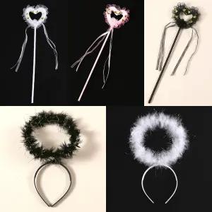 천사머리띠/천사봉/엔젤봉/화이트/핑크/블랙