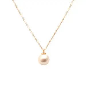 14K 심플 클래식 8mm 담수진주 체인 목걸이 NPN30452