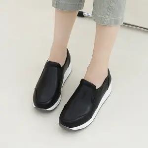 슈즈앤클럽(천연소가죽)5cm키높이 말랑푹신 착화감좋은 컴포트 슬립온