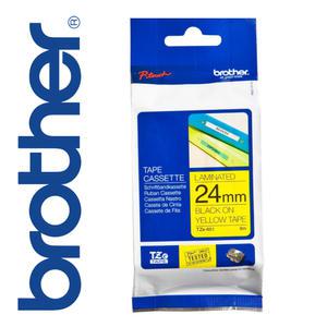 [정품] 브라더 라벨테이프 TZe-651 폭24mm 노랑바탕 검정글씨