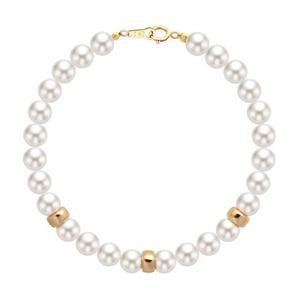갤러리아 [골드팡] 14k 볼드링 스와로브스키 진주 팔찌