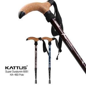 KATTUS KA460 등산스틱 듀랄류민6061 2개 1세트 4단등산스틱 T형 경량