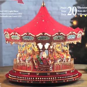 크리스마스 장식 멜로디 회전목마 높이 44.2cm 코스트코