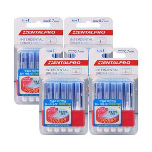 [덴탈프로] 잭스 치간칫솔 1단계(sss)10p X 4개 0.7mm