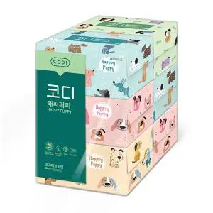 [코디] 해피퍼피 미용티슈 250매x6입 1팩 [무료배송]