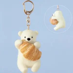 오후4시 하마나카 북극곰과 크로와상 키링 양모펠트 키트