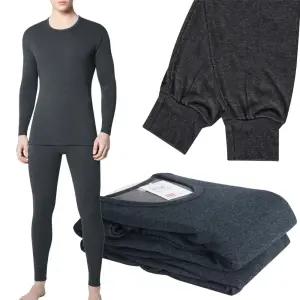 BYC 손,발목 시보리 두꺼운 겨울 융기모 남자 방한내의 세트 빅사이즈