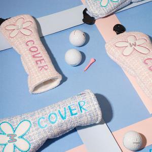 엘린골프 트위드 드라이버 우드 유틸리티 골프채 헤드커버