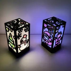 아트박스 올어바웃키트 한지공예 크리스마스 LED 램프 만들기 키트