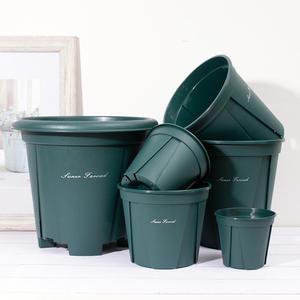 청춘화원 슬릿화분 원형 플라스틱 화분 분갈이 모스그린 슬릿분 대형 플분 12호