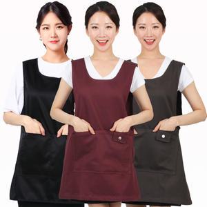 앞치마와가운 겨울 기모 큰주머니 방한 원피스 앞치마 시장 주방 요양원 재활병원 복지센터AE325