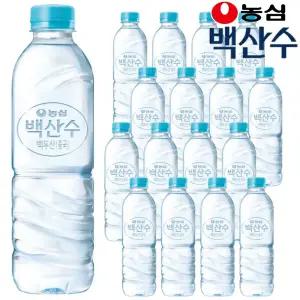 농심 무라벨 생수 백산수 500ml 20병