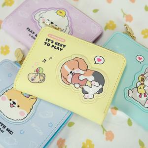 이리눕개 볼록장식 지갑 9000