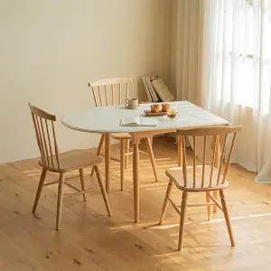 [레트로하우스] 비아 고무나무 원목 접이식 확장형 테이블 1600