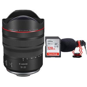 (컴온탑) 캐논 정품 RF 10-20mm F4 L IS STM + 구매 시 SD128GB & 포토리뷰 카메라용 마이크