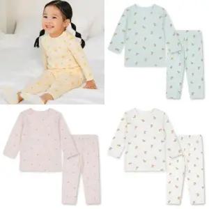 [탑텐키즈](마산점)[망설이면품절!]24년 (공용) 유아 뱀부 골지 9부 라운지 셋업/9부 바디수트 2종택 1 ...