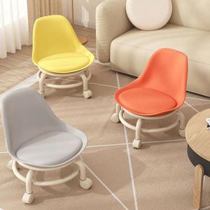 바퀴의자 무빙 아크릴등받이 미니 이동식 회전 청소 작업 조립식