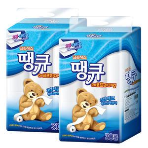땡큐 크린에스 엠보싱 3겹 30롤 2팩 (NO포름알데히드) 오늘출발 화장지30롤 휴지30롤 두루마리 SH