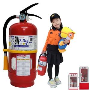 ABC분말소화기 국산 3.3kg / 삼우산기 / 가정용 산업용 업소용 / 가정용 업소용 산업용 국가검정품 올국산 KC인증 스티커, 자석식 점검표 증정 로케트코리아