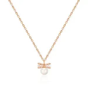 [비앤비골드] 14K/18K 리본 그레이스펄 진주 체인 목걸이 MNN40222