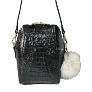 [롯데백화점]에스콰이아 카이만 악어 핸드백 미니 휴대폰 가방 크로스백 ECBSHB789BK