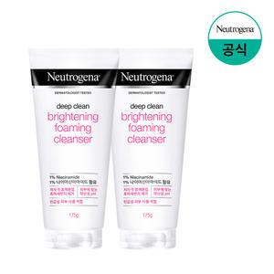 [뉴트로지나/공식] 딥클린 브라이트닝 클렌저 175g x2개/훼이셜 클렌저 200mlx3개/클렌징폼/저자극약산성/더마클렌징