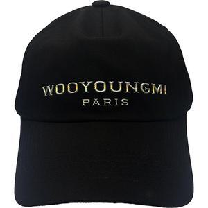 [우영미] W241AC52663B 오로라 엠보 로고 볼캡 블랙 모자