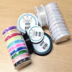 ALL 비드붐 다양한 우레탄줄 투명 블랙 컬러 팔찌고무줄 한세트