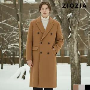 [지오지아][지오지아] 울 블렌드 더블 롱 코트 (AEC4CB1103)