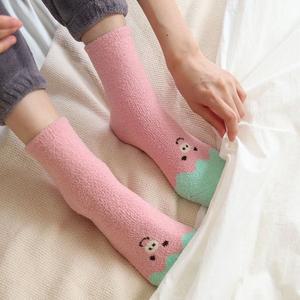 [NY코튼클럽]여자 애니멀 페이스 수면 양말 W8021 5족
