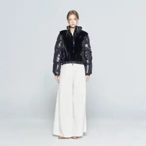 [사바티에](강남점)24FW 밍크콤비 구스 다운자켓 (J92280OS)