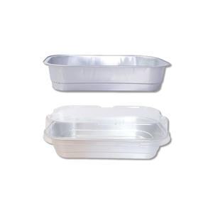 삼아 알루미늄 사각용기 300ml 실버 용기만 100개 뚜껑선택