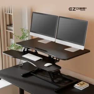 이지마운트 전동 모션 스탠드 스탠딩 데스크 책상 높이조절 듀얼 모니터 105cm 국내 최대 사이즈 EZ WSD-EV1050D