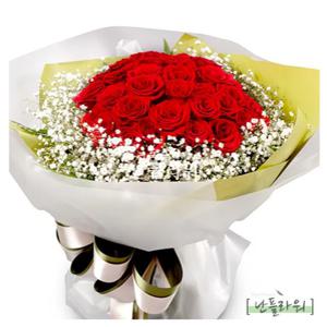 장미안개사랑 꽃다발 / 생일꽃배달 프로포즈꽃 예쁜꽃바구니 백송이 선물/ 천사난플라워