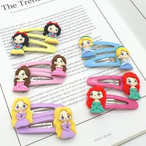 다섯공주 인형 라인 똑딱핀 5쌍 머리핀 헤어핀