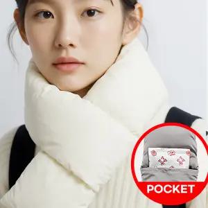 패딩 목도리 주머니 핫팩 보관가능 쁘띠 겨울 머플러 남여공용 키즈부터 성인까지 경량패딩  4컬러  골프 낚시 겨울 야외스포츠 방한용품