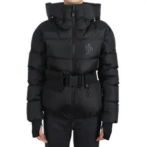 몽클레어 여성 로고 벨트 숏패딩 블랙 1A00060 5399E 999