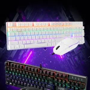 고품질 유선 세트(화이트) 키보드마우스 게이밍 기계식 (WFFFIY3)